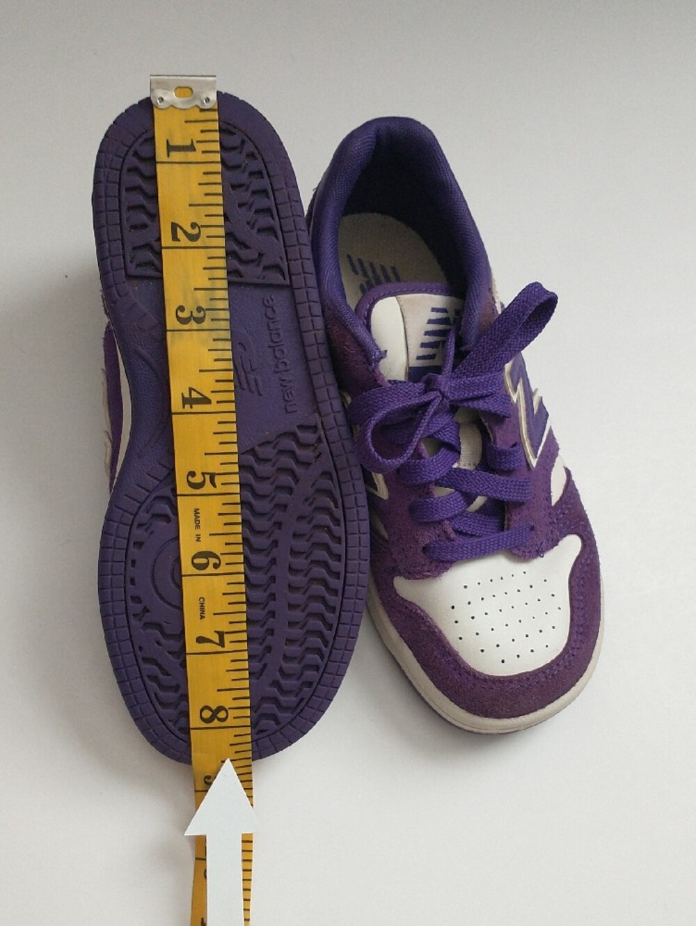 New Balance 480 Kids Purple and White Lace-Up Sneakers. Size 8.5" inch - Picture 10 of 11